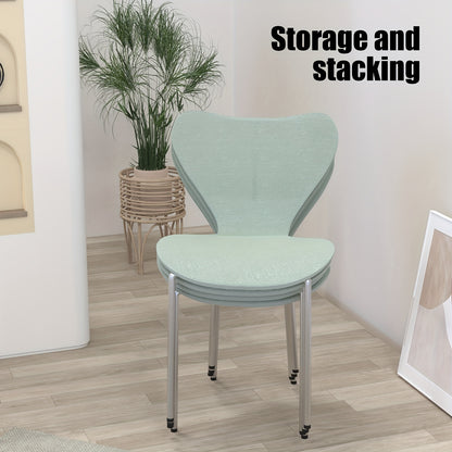 Stapelhoezenstoel – Stapelstoel – Eetkamerstoel – Vergaderstoel – Kantinestoel – Ergonomisch Ontwerp – Duurzaam PP Kunststof – Set Van 4