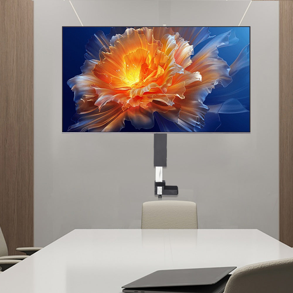 TV Lift – Motorische TV Standaard – Gemotoriseerde TV Beugel – In Hoogte Verstelbaar – Verstelbare TV Houder – 26-57 Inch – Aluminium – Stille Motor