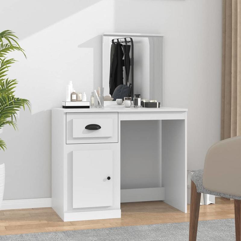 Dressing table met mirror 90x50x132.5cm edited wood wit