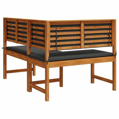 Tuinbank – Buitenbank – Parkbank – Hoekbank – Zitbank – Massief Acaciahout – Weerbestendig – Inclusief Comfortabele Kussens – 140x100x91 cm