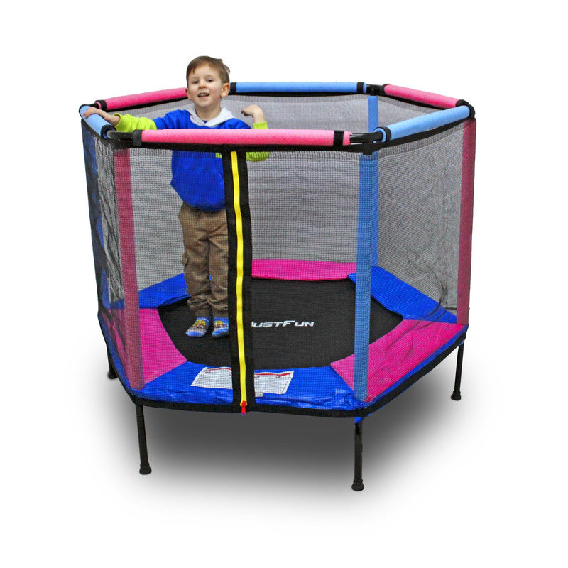 Trampoline – Springkastelen – Springmat – Kindertrampoline – Buitenspeelgoed – Ø 140 cm – Inclusief Veiligheidsnet – UV- en Waterbestendig