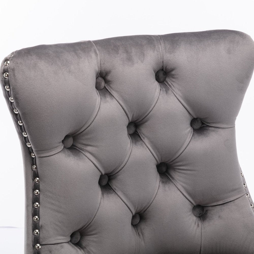 Eetkamerstoel – Stoel – Kuipstoel – Barkruk – Zithoekstoel – Set van 2 – Fluweelzachte Bekleding – Zwarte Metalen Poten