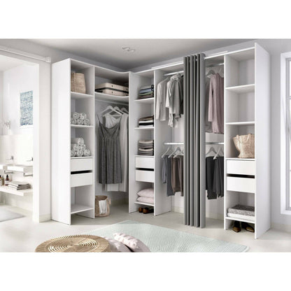 Large Alanno Wardrobe, Bedroom Storage Cabinet, Clothes Cabinet, Hanging Wardrobe, 234x141x205 cm, Available in 2 Colors
