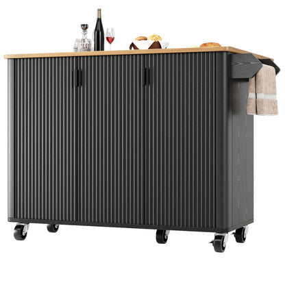 Keukentrolley – Serveerwagen – Keukenwagen – Opbergkast – Keukenrek – MDF & Metaal – Uitbreidbaar Werkblad 130x45x75-92 cm