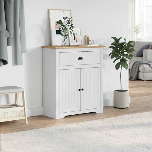 Hal Kast – Opbergkast – Schoenenkast – Slotkast – Entryway Organizer – Wit & Bruin – 80x35x90 cm – Acryl Met Slot – Duurzaam En Minimalistisch Design