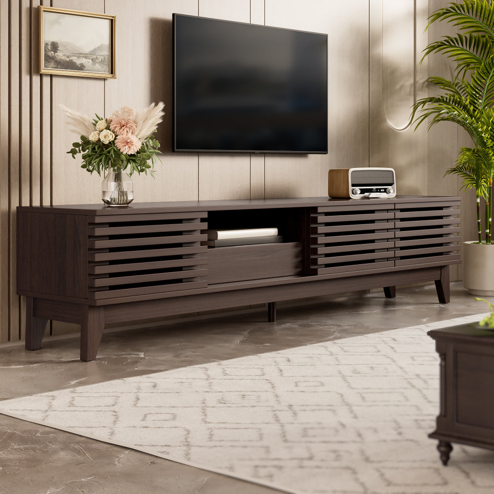 A TV cabinet with one drawer and three doors, TV furniture, TV panels, TV stools, TV cabinets. The unique design, measuring 170cm in width, 35cm in depth and 40cm in height, provides ample space for your TV and other multimed