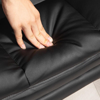 Ergonomische Bureaustoel – Kantoorstoel – Werkstoel – Gamestoel – Computestoel – Verstelbare Hoogte 48-56 cm – Inklapbare Rugleuning Met Voetensteun – Stevig Metalen Frame – 5 Zwenkwielen
