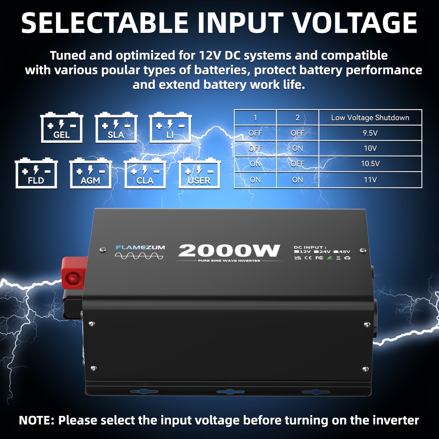 Omvormer – Spanningsomvormer – Stroomomzetter – Inverter – 2000W Pure Sinus – Aluminium Behuizing met Afstandsbediening – EU Stopcontact