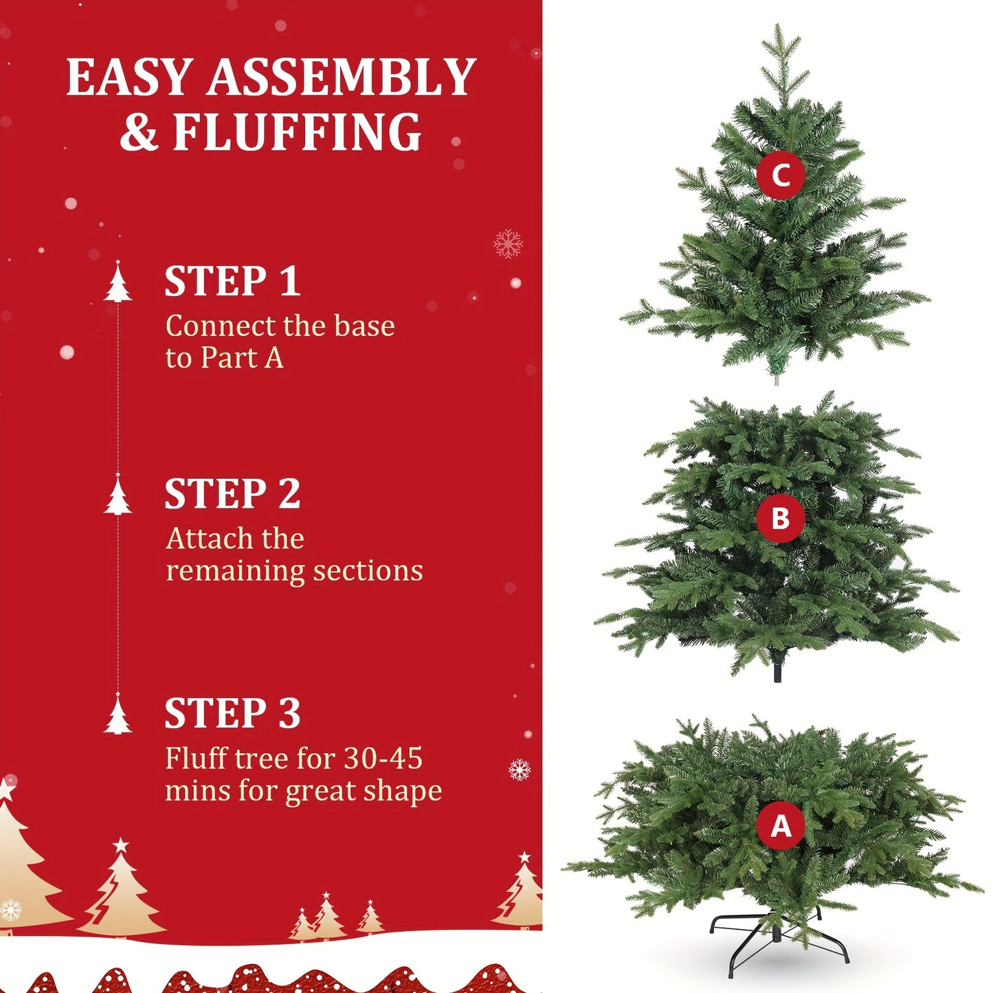 Kunstkerstboom – Nepkerstboom – Sierboom – Kerstboom 183 cm Groen – 950 PE PVC Takken – Inklapbare Metalen Standaard