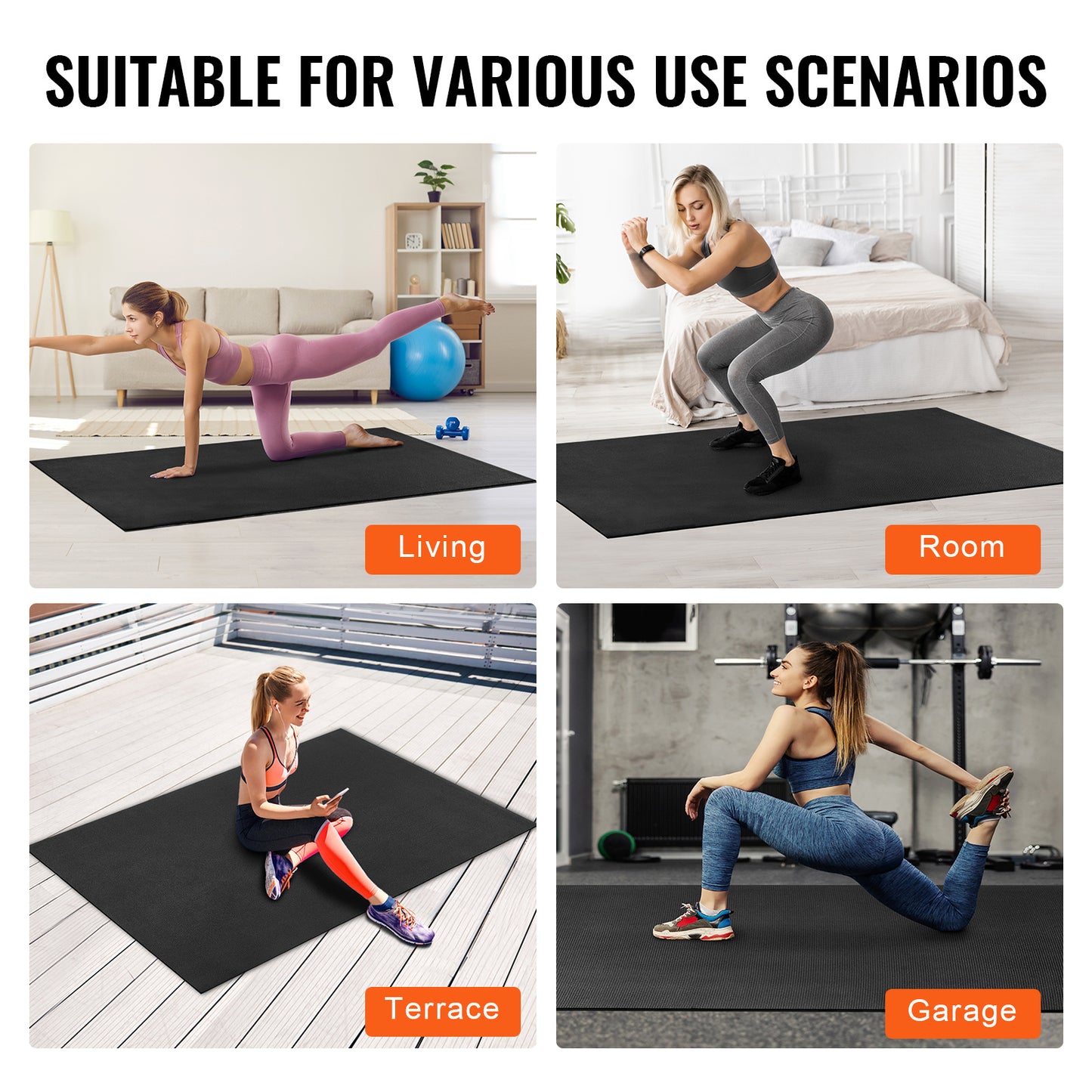Yogamat – Fitnessmat – Sportmat – Pilatesmat – Trainingsmat – Extra Groot 213x152 cm – Antislip PVC Materiaal