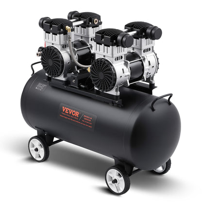 Luchtcompressor – Compressor – Pneumatische Compressor – Airpump – Compressor Machine – Zwarte Variant – Oli-vrije 3 kW Motor – 20 Gallon 90 PSI Reservoir