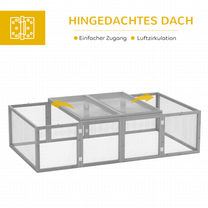 Caviahok – Knaagdierenhok – Buitenren – Dierenverblijf – Kooi – Vurenhouten Buitenverblijf – 181x100x48 cm – Waterafstotend & Weerbestendig