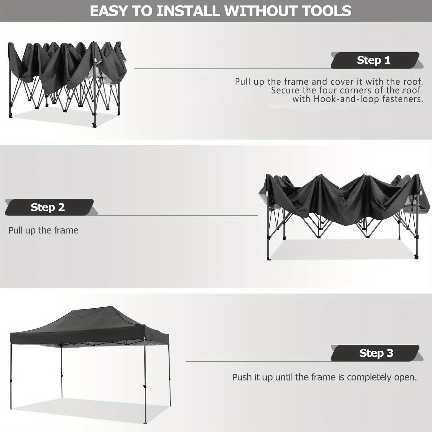 Partytent – Opvouwbare Tent – Luifel – Zonwering – Windscherm – 3x4,5 Meter – Afneembare Zijwanden – Stevig Legering Frame
