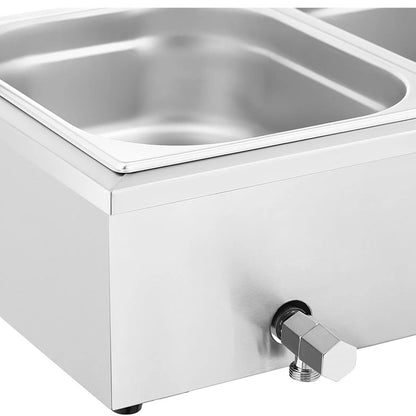 Heated Buffet Warmer with a Cover 3 X GN 1/2 2000 W
