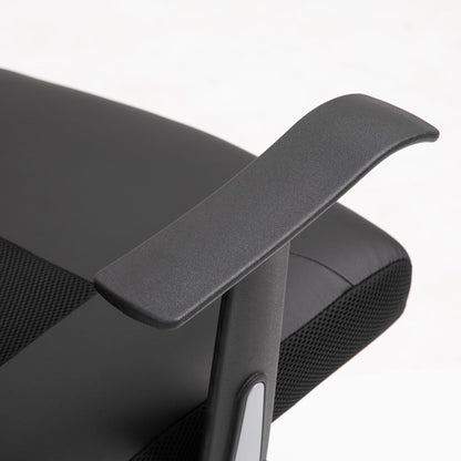 Bureaustoel – Kantoorsstoel – Office Chair – Gamestoel – Werkstoel – Ergonomisch S-vormig – Verstelbare Zithoogte – Schommelfunctie – 120 kg – Zwart