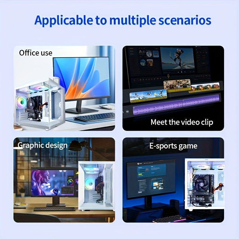 Gaming PC – Highperformance Pc – Gaming Computer – Compact Desktop – Moderne Desktop – AMD Ryzen 5 5600GT Processor – 16GB DDR4 RAM & 1000GB NVMe SSD