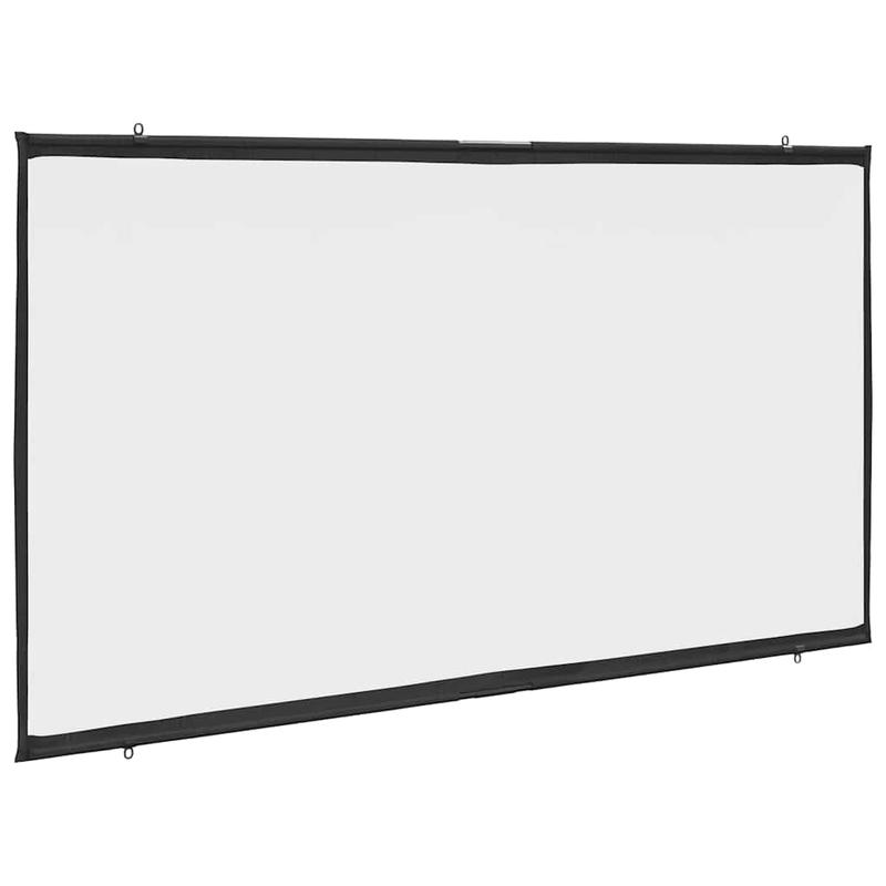 Projectiescherm – Projectiedoek – Beelddoek – Schermwand – Wandgemonteerd – 100 Inch – 16:9 Beeldverhouding – Mat Wit Polyester – Stevig IJzeren Frame