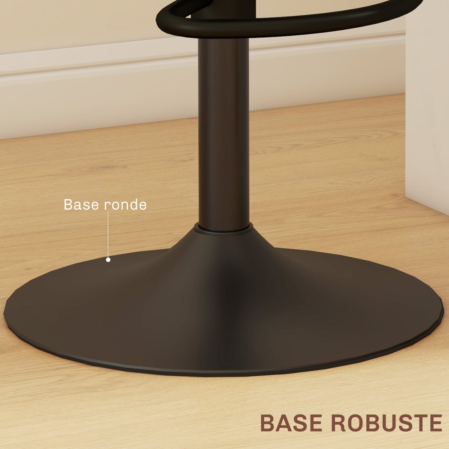 Barkrukken – Barkstoelen – Hoge Stoelen – Barstoelen – Verstelbare Barkrukken Bruin – 360° Draaibaar – Hoogte Verstelbaar 92-113,5 cm