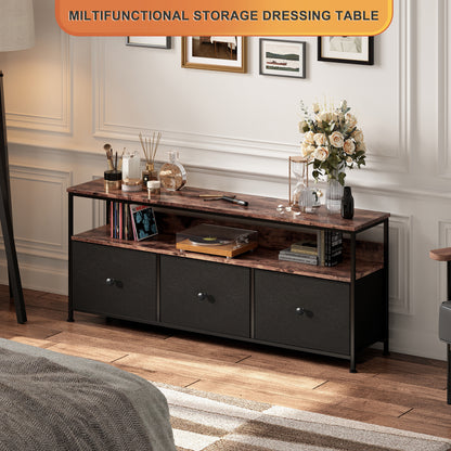 Retro Tv Meubel – Tv Kast – Entertainment Meubel – Wandmeubel – Tv Dressoir – Geschikt Voor Televisies Tot 50 Inch – Mid-Century Modern Design – Rustiek Bruin Hout