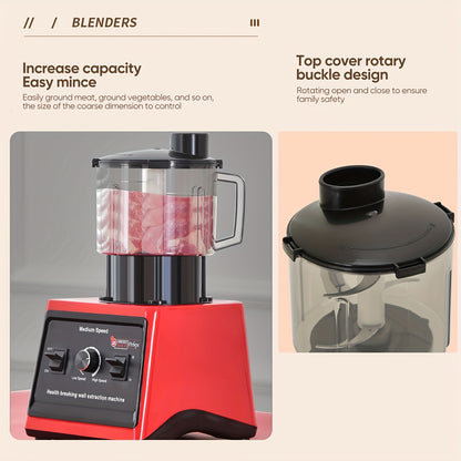 3-in-1 Mixer – Keukenmixer – Blendermachine – Smoothiemaker – Milkshakemixer – 700W Krachtige Motor – 15 Snelheidsstanden – 3 Mengkommen (3L, 1,5L, 0,5L)