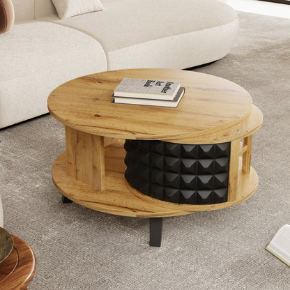 Coffee Table, Swivel Table, Side Table with Concealed Built-in Storage