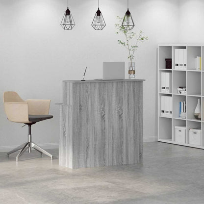 Balie – Reception Desk – Baliepaneel – Ontvangstbalie – Balietafel – Grijs – Houtmateriaal – Compact 100x50x103,5 cm