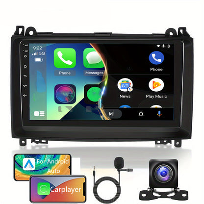 2 DIN Android Autoradio – Multimedia Speler – Navigatiesysteem – Touchscreen Radio – Bluetooth Radio – 9 Inch Display – Draadloze CarPlay & GPS – Met Camera & Microfoon