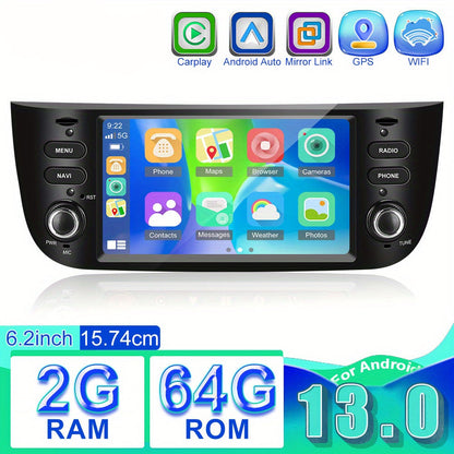 Autoradio – Car Stereo – Auto Radio – Multimedia Speler – Navigatiesysteem – 6,2 inch HD Scherm – Android 13 Met GPS & Draadloos CarPlay