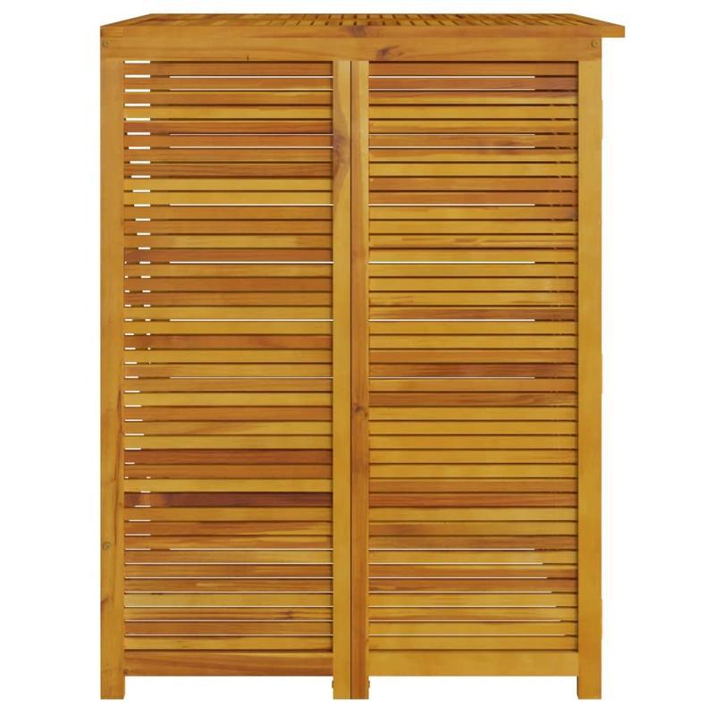 Prullenbak – Afvalbak – Vuilnisbak – Afvalcontainer – Afvalemmer – Dubbele Afdekking – Massief Acaciahout – Weerbestendig – Compact Design 140x89x117cm – Geen Elektriciteit
