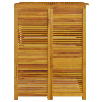 Prullenbak – Afvalbak – Vuilnisbak – Afvalcontainer – Afvalemmer – Dubbele Afdekking – Massief Acaciahout – Weerbestendig – Compact Design 140x89x117cm – Geen Elektriciteit