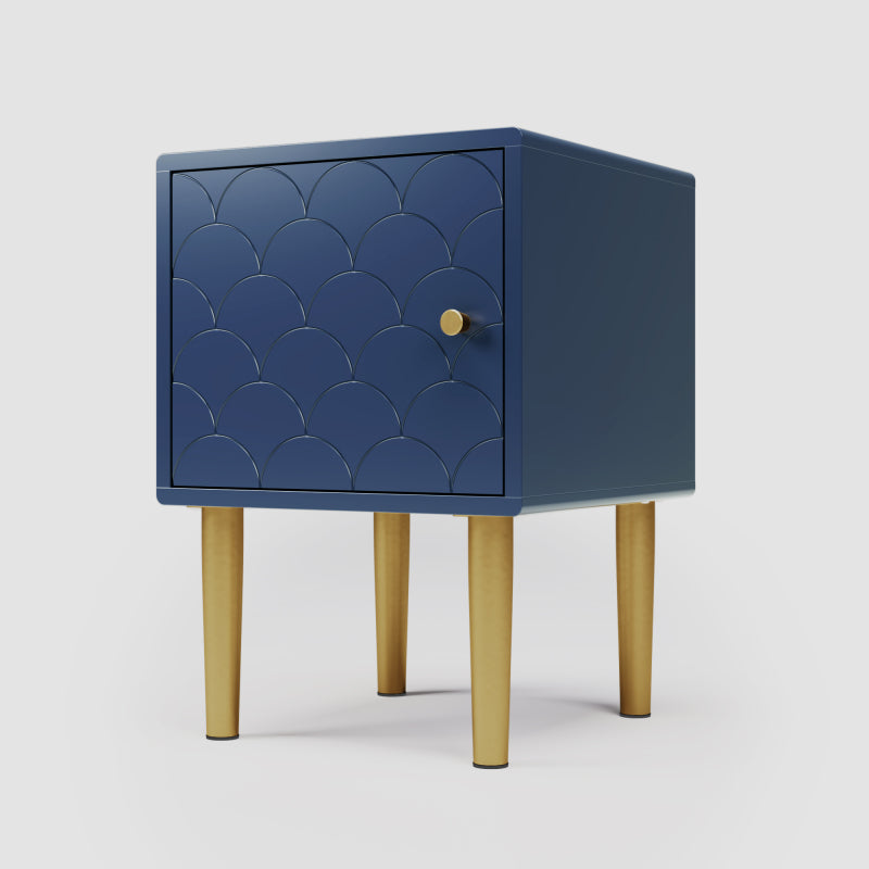 Nachtkastje – Bedkastje – Bijzettafel – Side Table – Navy Blue – Set Van 2 – Stevig Spaanplaat – Ruime Lades 50x35x35 cm