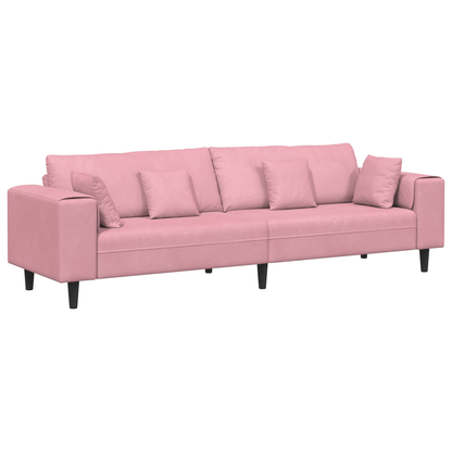 Velvet Bank – Fluwelen Sofa – Zitbank – Loungebank – Slaapbank – Zacht Fluweel – Stevig Houten Frame – Turquoise Zonder Ottoman