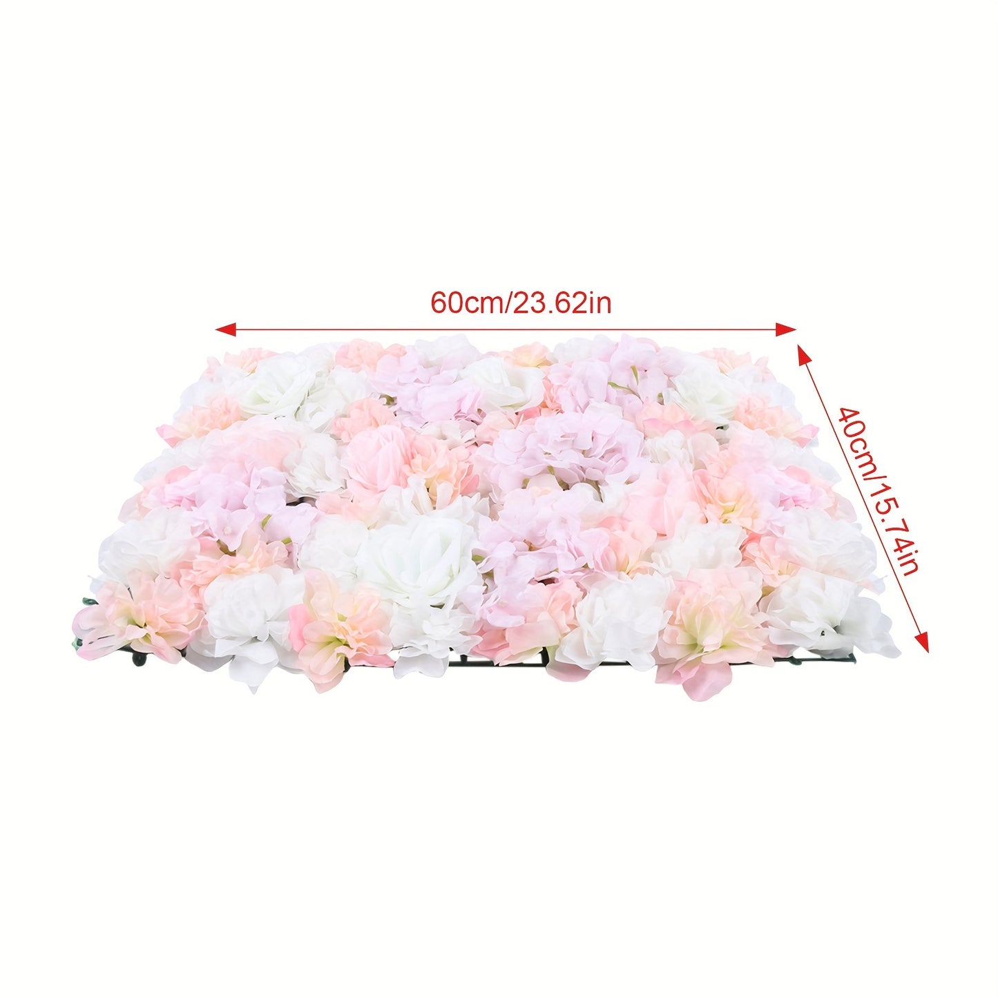 Kunstbloemenwand – Bloemenpaneel – Zijde Bloemenwand – Bloemenmuur – Kunstbloemen Decoratie – Roze Kleur – 20 Panelen – Onderhoudsvriendelijk – Realistisch Zijdeffect