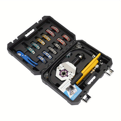 Airco Reparatieset – Airconditioning Reparatieset – Slang Reparatieset – Aircoslang Gereedschap – Hydraulische Pers Set – 7-Delige Dies – Handmatige 4 Ton Perskracht – Aluminiumlegering Urbana