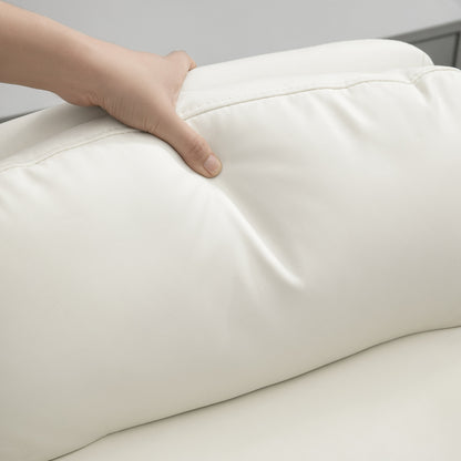 Bureaustoel – Werkstoel – Bureaustoel Ergonomisch – Kantoorstoel – Draaistoel – Wit – Verstelbare Zithoogte – Kunstlederen Bekleding
