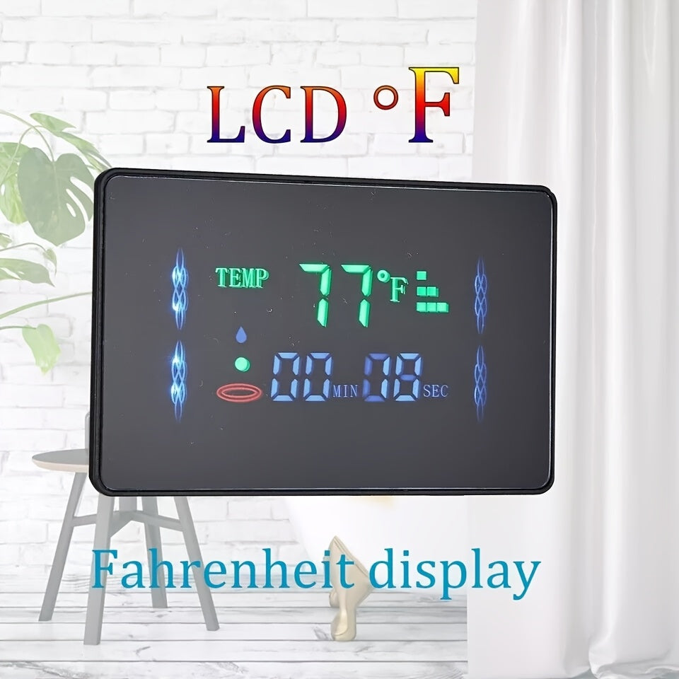 Douchepaneel – Douchekolom – Regendouche – Body Jets – Handdouche – Geborsteld Nikkel – 304 Roestvrij Staal – LED Temperatuurdisplay