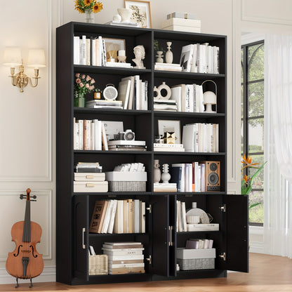 Houten Boekenkast – Boekenplank – Opbergkast – Wandkast – Vakkenkast – Eikenhouten Design – Stevige Constructie – Ruime Open Schappen