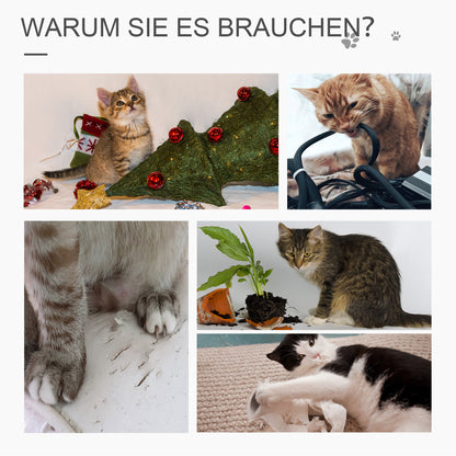 Krabpaal – Kattenboom – Kattenhuis – Krabmeubel – Kattentoren – Meerlaags Met Sisal En Kattenhol – Stevig E1 MDF 174 cm Hoog – Beige Bruin
