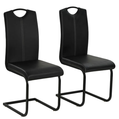 Eetkamerstoel – Stoel – Dinersstoel – Keukenstoel – Zitstoel – Kunstleer Bekleding – Stalen Frame – Set Van 4 – Comfortabel En Duurzaam – Grijs