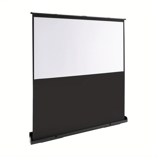 Projectiescherm – Draagbaar Scherm – Opvouwbaar Scherm – Presentatiescherm – Filmscherm – 80 Inch – Lichtgewicht Aluminium Frame – Stabiele Draaibare Voeten – Zwart