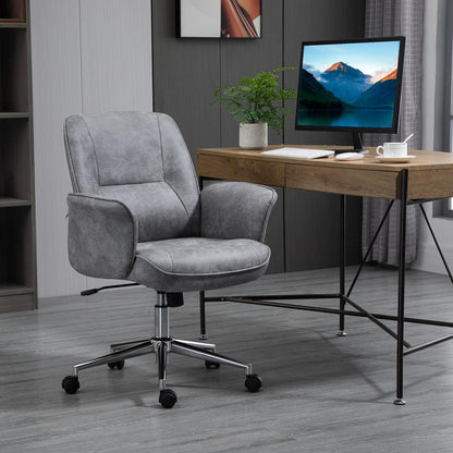 Ergonomische Bureaustoel – Bureaustoel – Werkstoel – Draaistoel – Schommelstoel – Hoogte Verstelbaar – Schommelfunctie – Microfiber Bekleding – Max. Draagkracht 120 kg