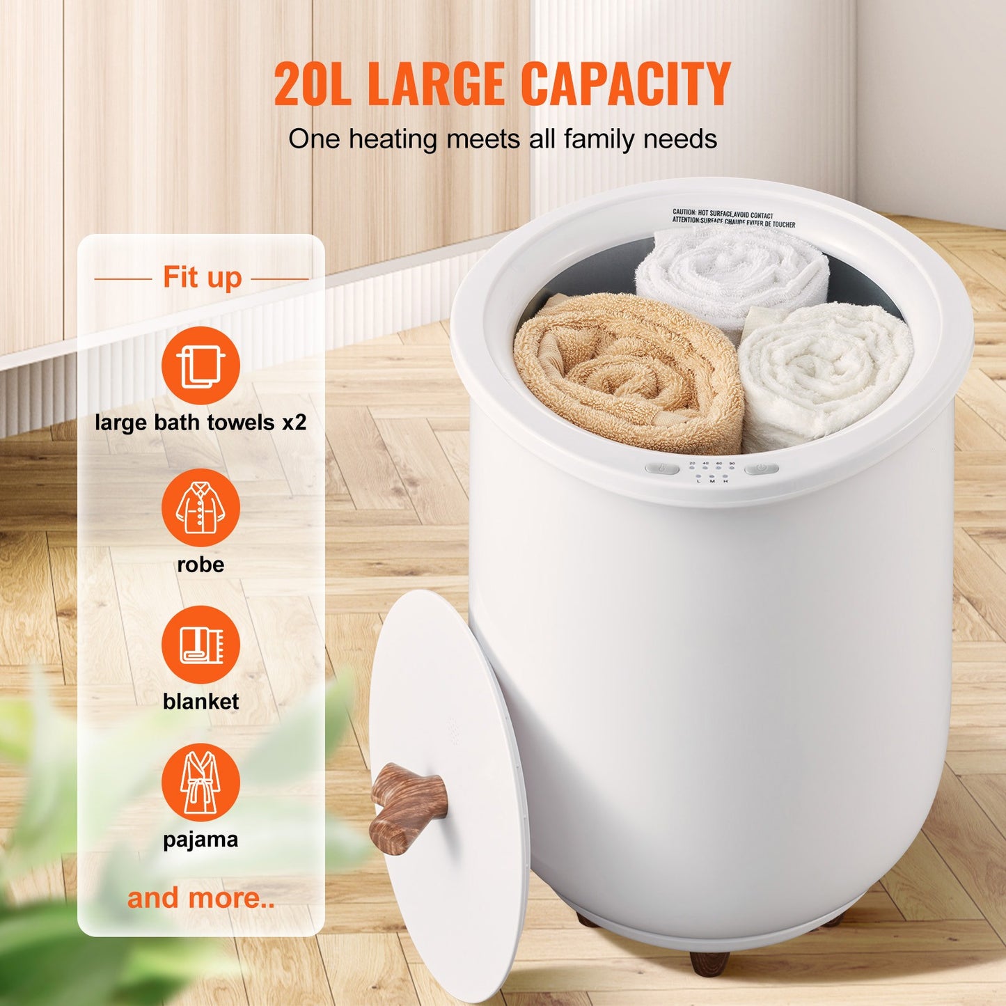 Handdoekverwarmer – Handdoekwarmer – Handdoek Stomer – Towel Warmer – Handdoek Warmer – 20L Capaciteit – Instelbare Temperatuur 60-80°C