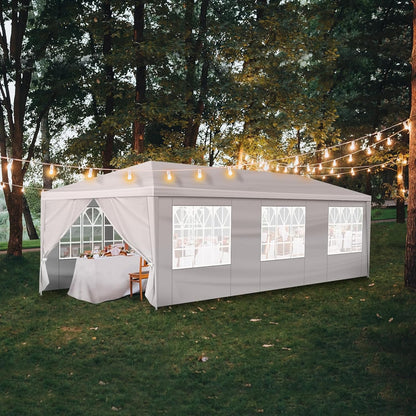 Partytent – Tenten – Feesttent – Markttent – Paviljoen – 3x9 Meter – UV 50+ Bescherming – Stevig IJzeren Frame