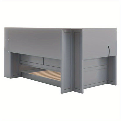 Omvormbare Slaapbank – Uittrekbaar Bed – Logeerbed – Zitbank Met Opbergruimte – Studentensofa – Ruimtebesparend Meubel – Modern Minimalistisch – Zonder Matras Nodig