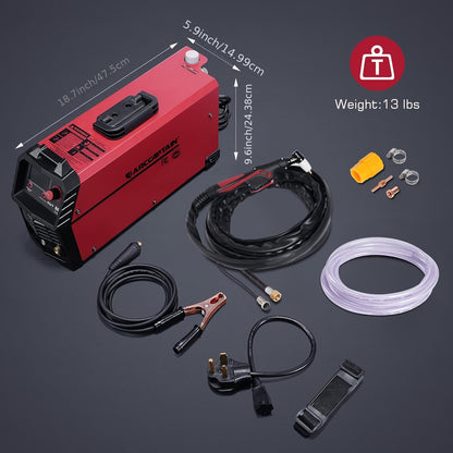 Plasma Snijder – Plasma Cutter – Metaalsnijder – Snijmachine – IGBT Inverter Snijder – Dual Voltage 110V/220V – Snijdikte Tot 1/2 Inch – Ingebouwde Luchtcompressor Zonder Externe Compressor