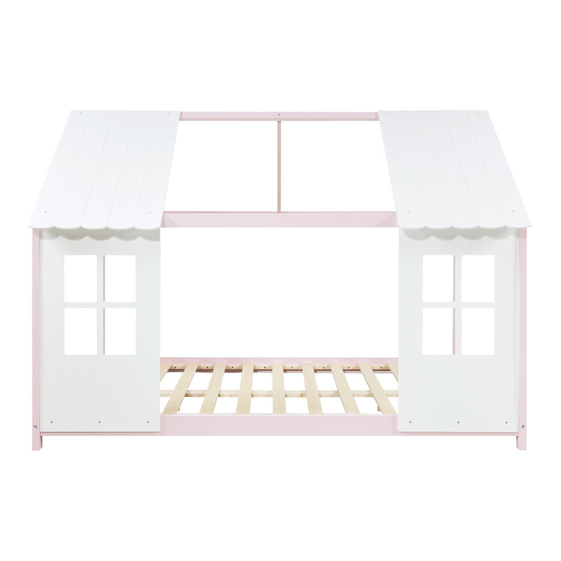 Kinderbed – Kinderbedden – Eenpersoonsbed – Peuterbed – Huisbed – Massief Hout – Semi-Open Design – Geschikt Voor Matras 90x200 cm – Diverse Kleuren