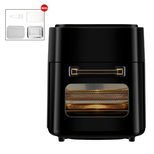 Airfryer – Heteluchtfriteuse – Luchtoven – Heteluchtoven – Airfrituurpan – Zwart – 15 Liter Inhoud – 6 Kookprogramma’s Met 360° Luchtcirculatie