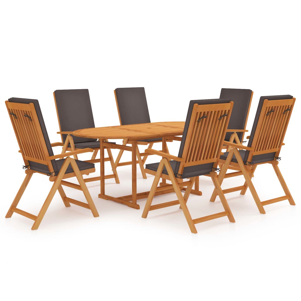 Tuinset – Tuinmeubelen – Diningset – Loungeset – Bistroset – 6-Delig – Teak Hout – Verstelbare Rugleuningen