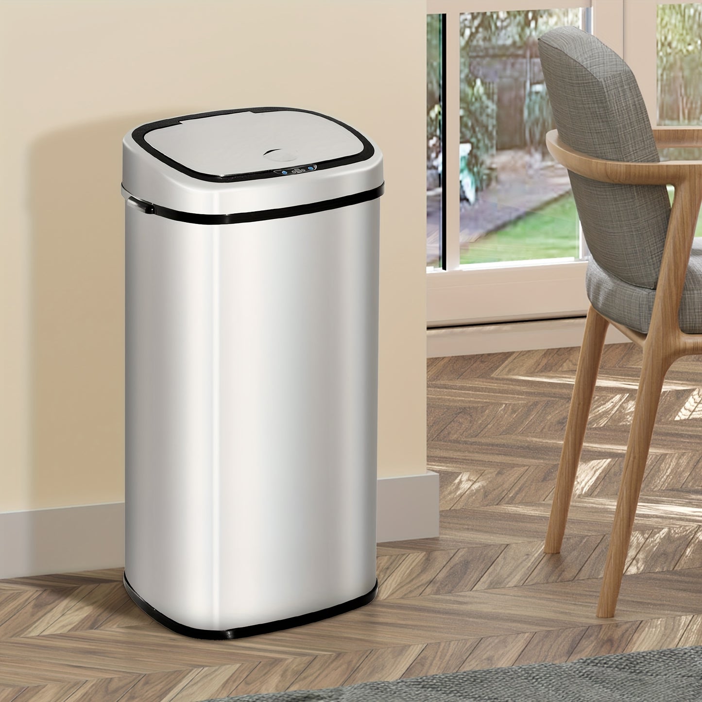 Prullenbak – Afvalbak – Vuilnisbak – Afvalemmer – Pedaalemmer – Roestvrij Staal – 50 Liter – Cilindrisch – Geen Elektriciteit