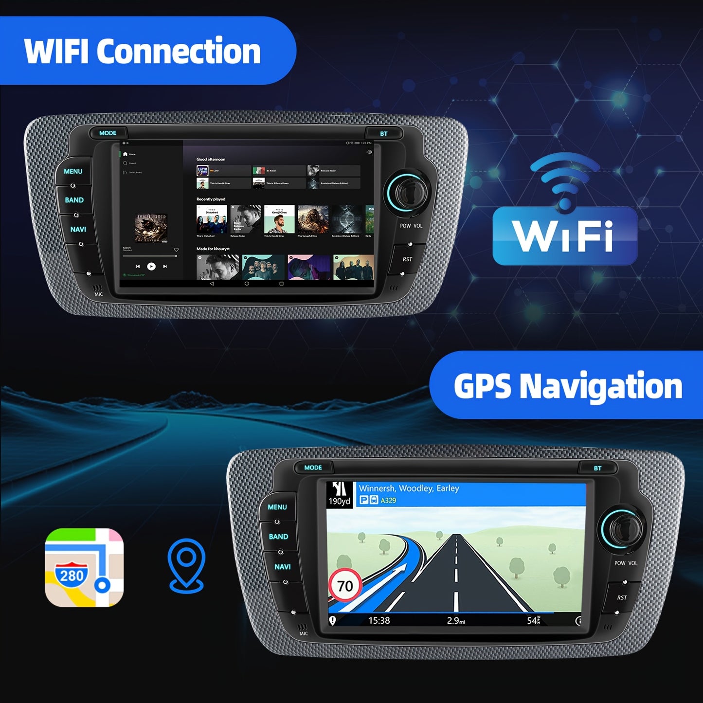 Android 14 Autoradio – Multimedia Speler – Navigatiesysteem – Touchscreen Radio – Android Car Stereo – 7-Inch HD Scherm – Canbus Ondersteuning – DAB+ & AHD Camera Variant